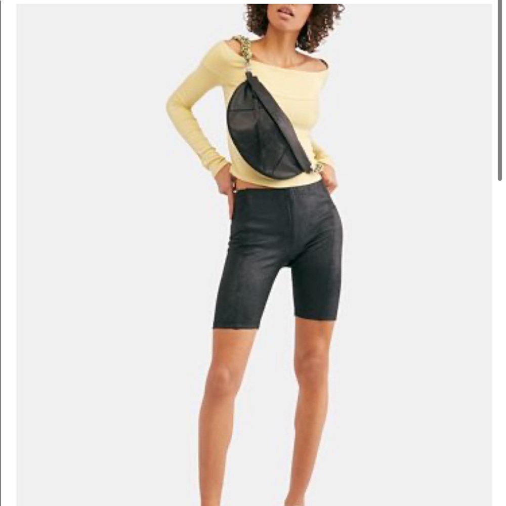 Free People Suede Bike Shorts NWT